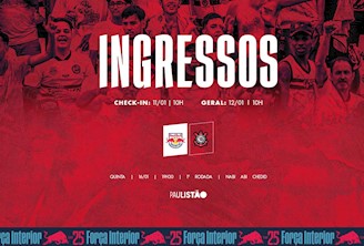 Ingressos: Red Bull Bragantino x Corinthians