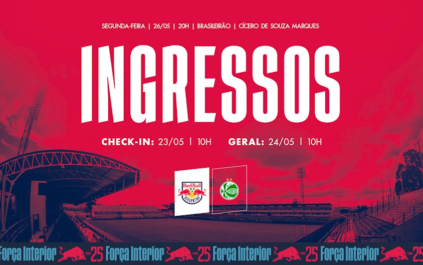 Ingressos: Red Bull Bragantino x Juventude – Brasileirão 2025