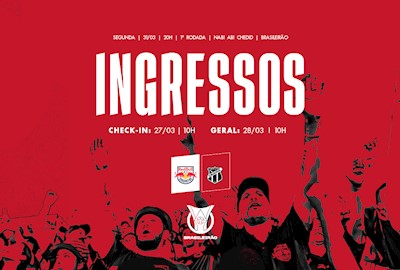 Ingressos: Red Bull Bragantino x Ceará – Brasileirão Série A