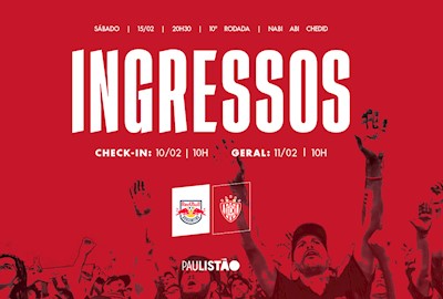 Ingressos: Red Bull Bragantino x Noroeste